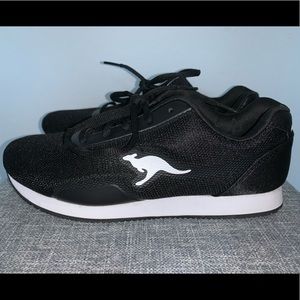 Black and white sneakers tennis shoes